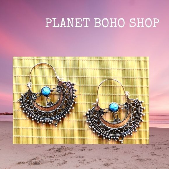 PLANET BOHO SHOP Jewelry - BOHEMIAN DANGLE DROP EARRINGS + FREE GIFT